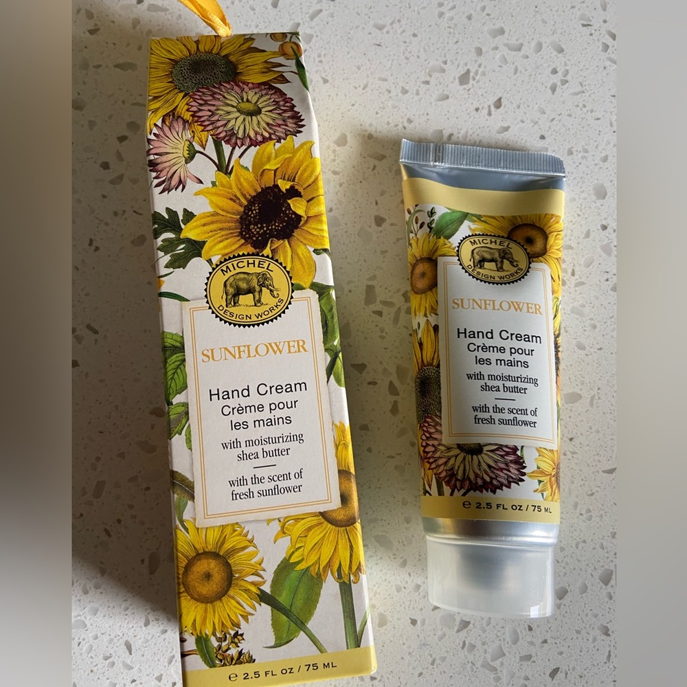 michel sunflower hand cream with moisturizinf shea butter made england boxed - Picture 9 of 11